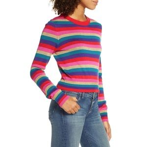 SPIRITUAL GANGSTER Nikki Stripe Crop knit Sweater
